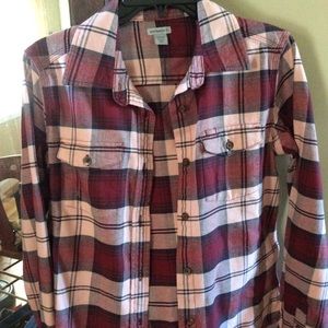 Carhartt plaid button down shirt